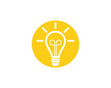 ampul simgesi logo şablonu