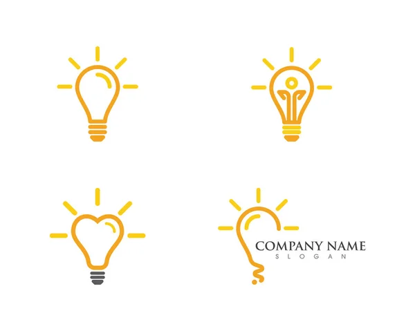 Lampa symbol logotyp mall — Stock vektor