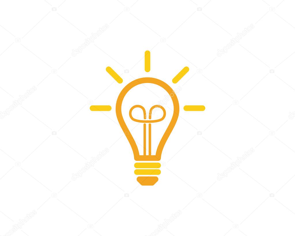 light bulb symbol logo template