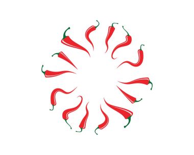 Kırmızı sıcak doğal biber vektör çizim