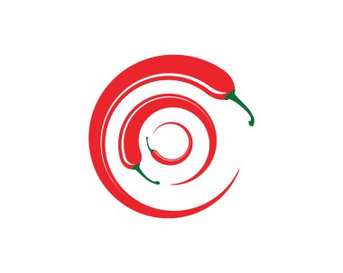 Kırmızı sıcak doğal biber vektör çizim