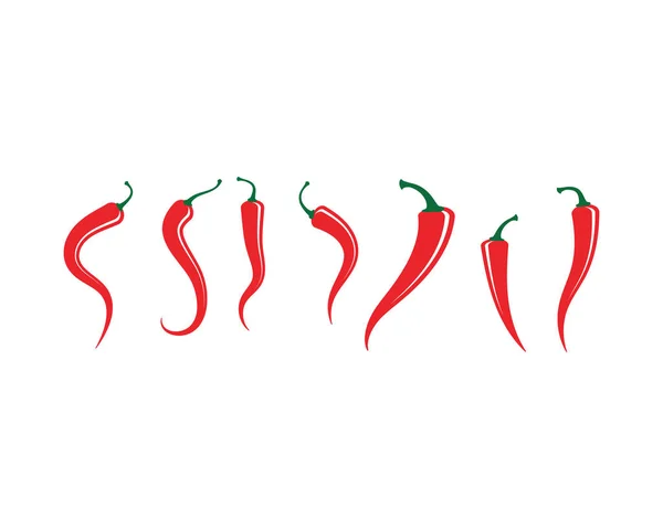 Rote heiße natürliche Chili-Vektorillustration — Stockvektor