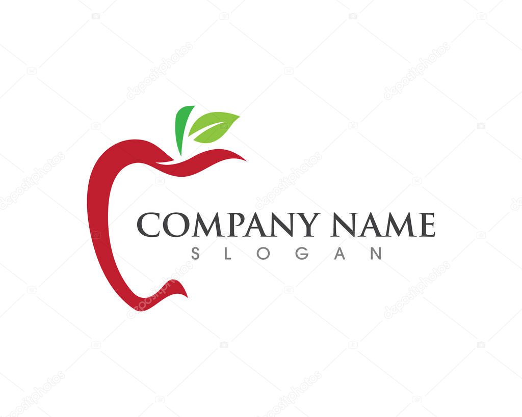 Apple vector illustration design icon logo template