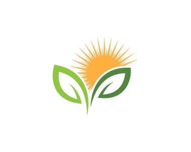 Yaprak ekoloji doğa Logo şablonu