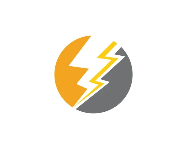Lightning Logo Template vetor ícone —  Vetores de Stock