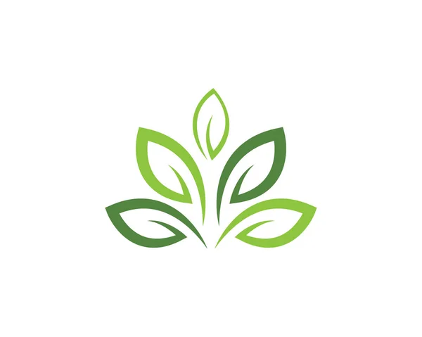 Naturaleza de la ecología de la hoja Logo Template — Vector de stock