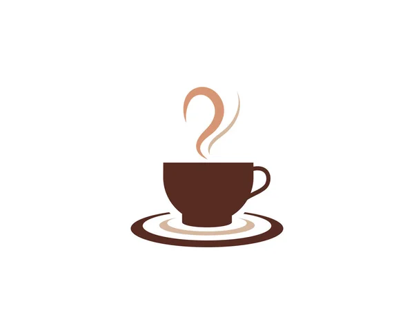 Modelo de logotipo copo de café —  Vetores de Stock