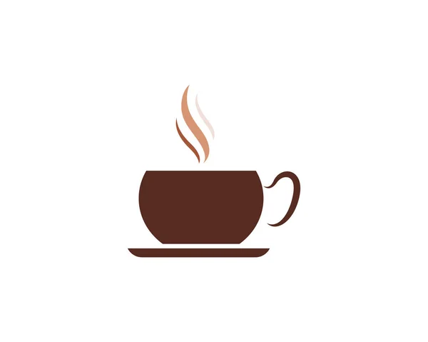 Plantilla logo taza de café — Vector de stock