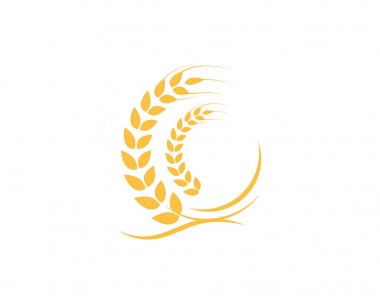Tarım buğday Logo şablonu