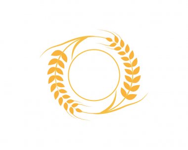 Tarım buğday Logo şablonu