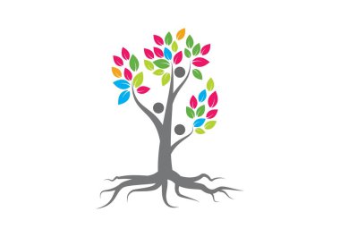 Aile ağacı logo vektör