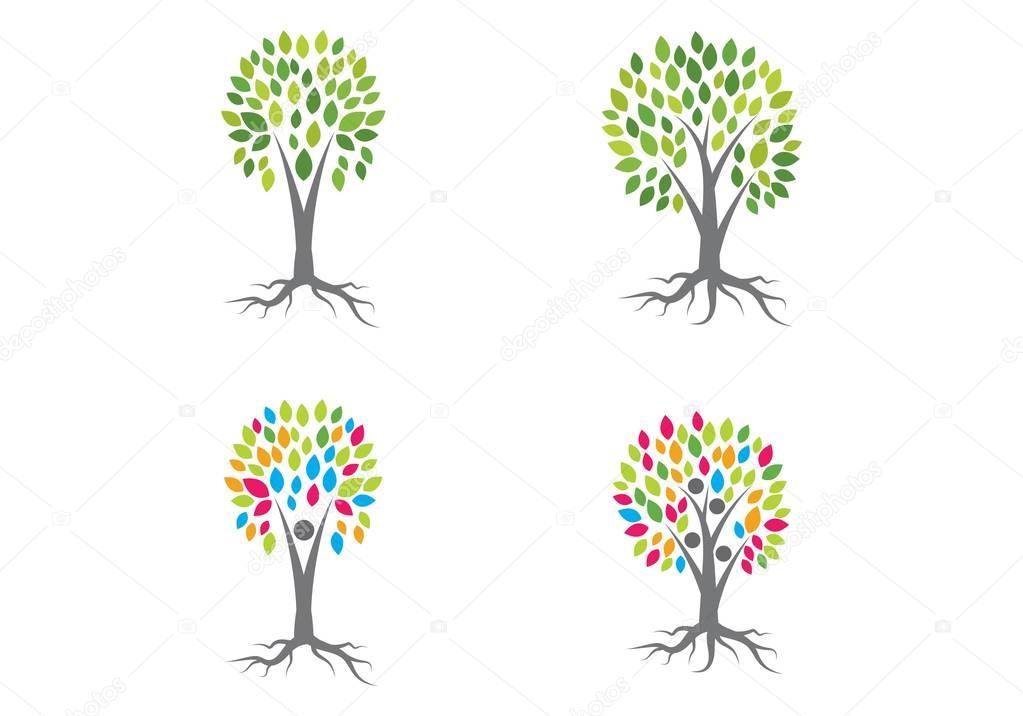 Family tree logo vector template