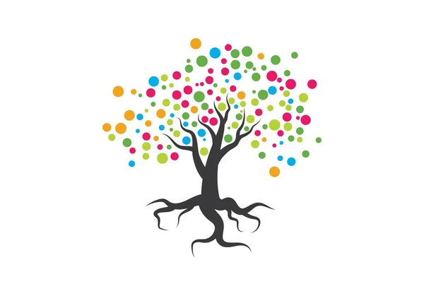 Дизайн логотипу символу сімейного дерева — стоковий вектор