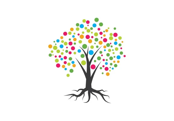 Οικογενειακό δέντρο σύμβολο εικονίδιο Σχεδιασμός λογοτύπου — Διανυσματικό Αρχείο