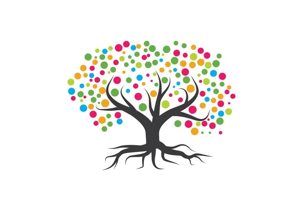 Дизайн логотипу символу сімейного дерева — стоковий вектор