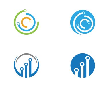 Devre logo şablonu vektörü