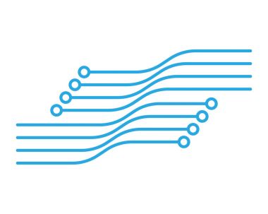 Devre logo şablonu vektörü