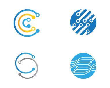 Devre logo şablonu vektörü