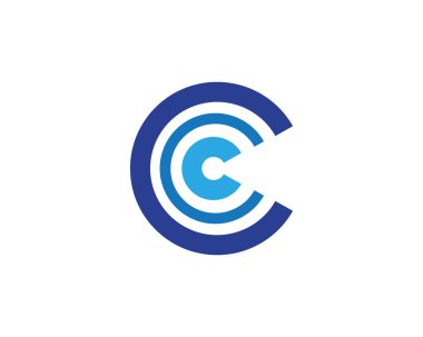 C mektup Logo şablonu vektör