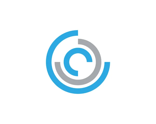 C 文字ロゴのテンプレート ベクトル — ストックベクタ