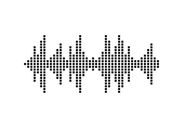 Ondas sonoras vector icono ilustración — Archivo Imágenes Vectoriales