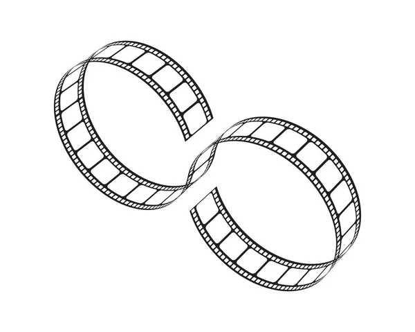 Absztrakt film ikon-vektoros illusztráció — Stock Vector