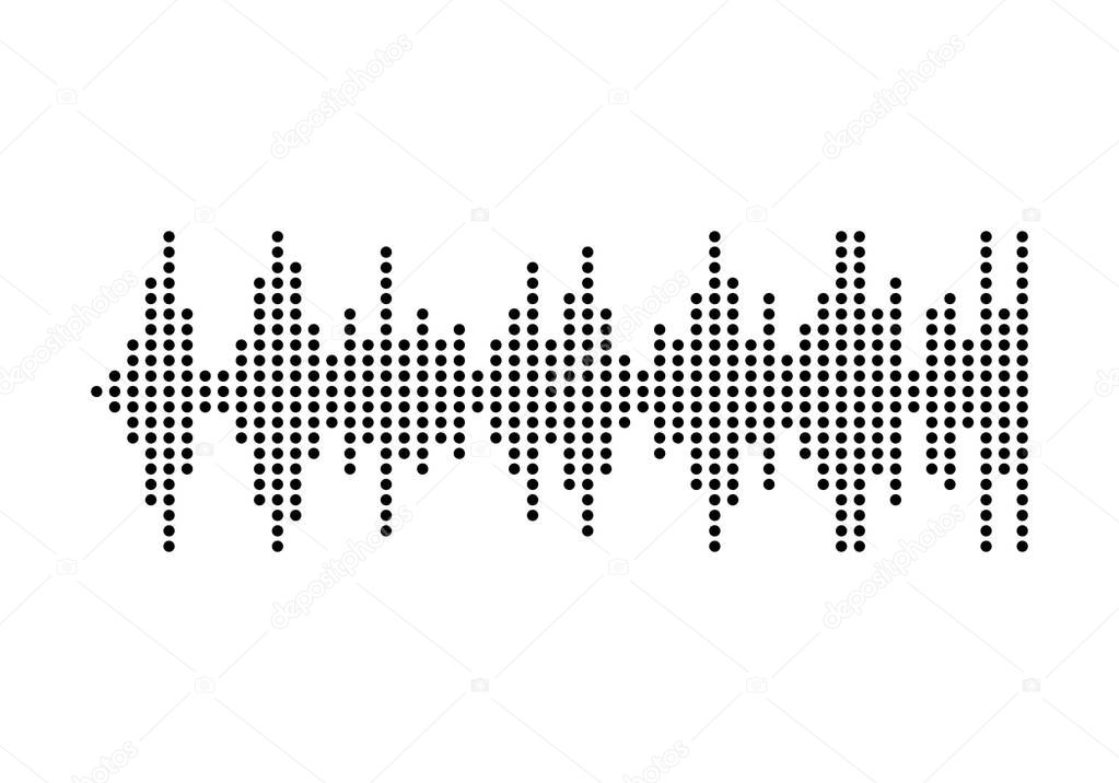  sound waves vector icon illustration