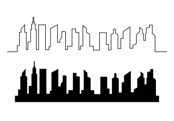 City Silhouette Vector Template — Stock Vector