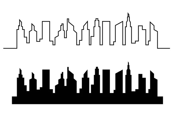 City Silhouette Vector Template — Stock Vector