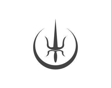 Trident logo şablon vektörü