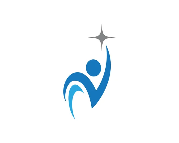 Menselijk karakter logo — Stockvector