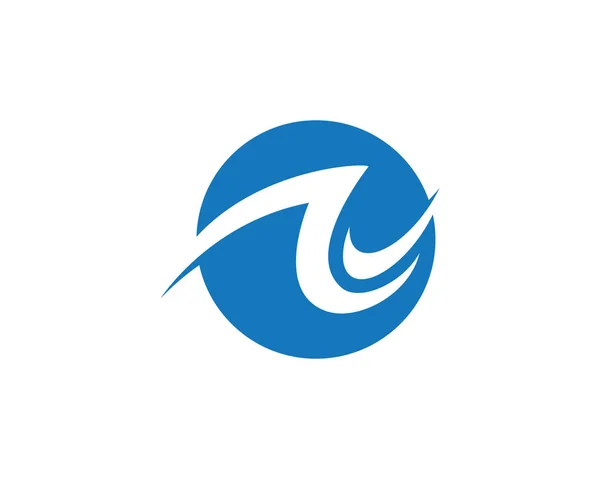Water wave Logo Template vector — Stock Vector