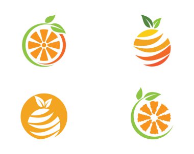 Turuncu logo tasarım vektör