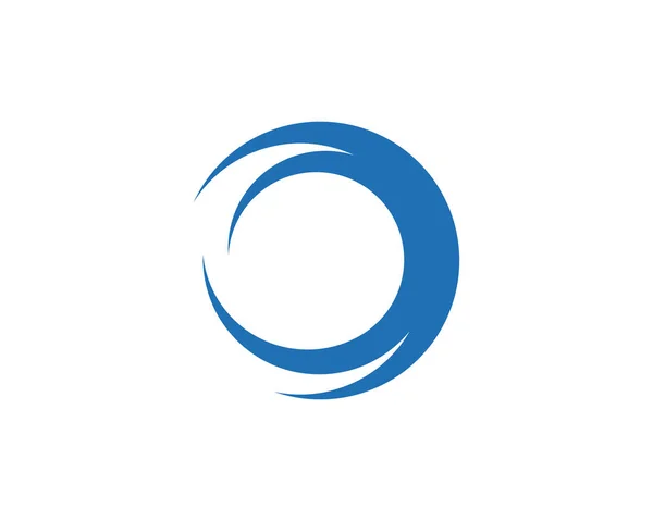 C brev vatten wave logotyp mall — Stock vektor