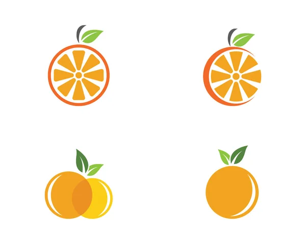 橙色徽标设计矢量 — 图库矢量图片