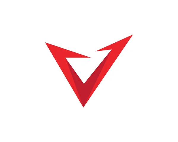 V Brief Logo Geschäftsvorlage — Stockvektor