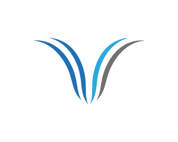 V briefsjabloon Logo vector — Stockvector