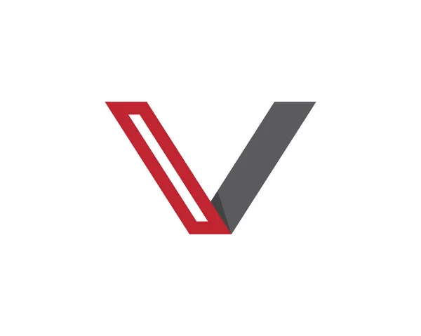 V Carta Logo Template vector — Vetor de Stock