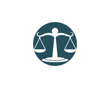 Adalet hukuk Logo şablonu vektör