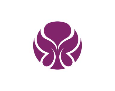 Güzel kelebek logosu şablonu