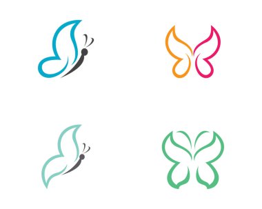 Güzel kelebek logosu şablonu