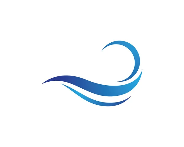 Logo ola de agua Plantilla — Vector de stock