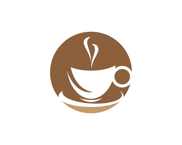 コーヒー カップのロゴのテンプレート — ストックベクタ