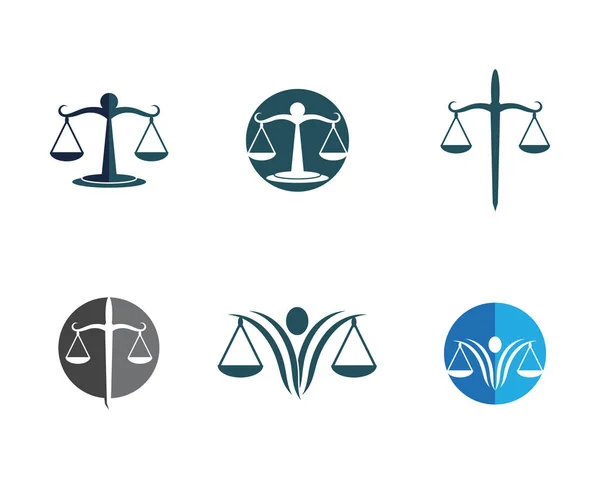 Justiça lei Logo Template vector — Vetor de Stock