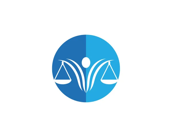 Diritto della giustizia Logo Template vector — Vettoriale Stock
