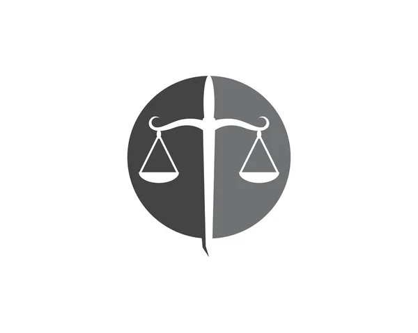 Закон правосудия Логотип вектор шаблона — стоковый вектор