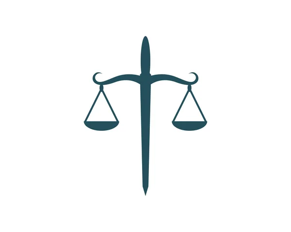 Закон справедливості вектор шаблону логотипу — стоковий вектор