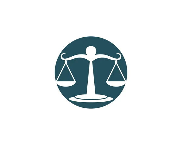 Justiça lei Logo Template vector — Vetor de Stock