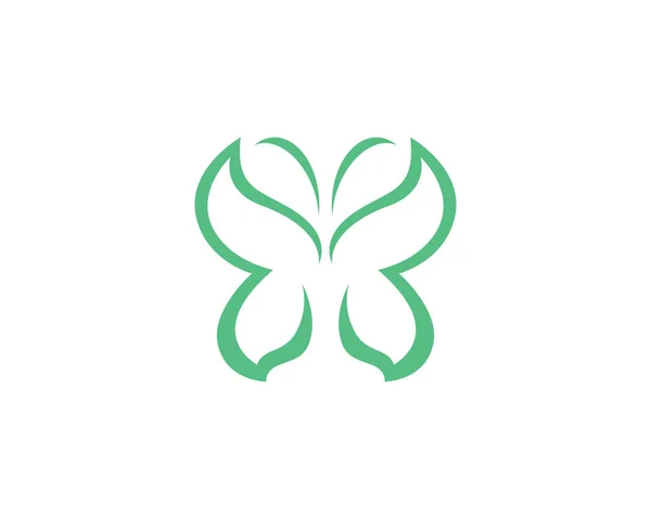 Templat logo kupu-kupu cantik - Stok Vektor
