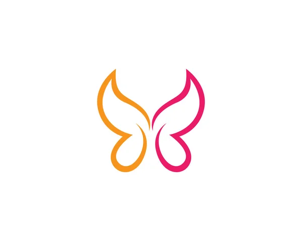 Szablon logo motyla piękna — Wektor stockowy